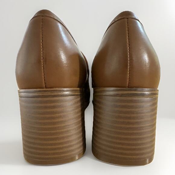 Nine West  Block Heel Penny Loafer - Women's 8 M Brown - Picture 4 of 8